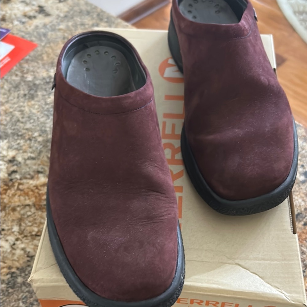 Merrell purple Loafers Slip-Ons Suede Comfort
